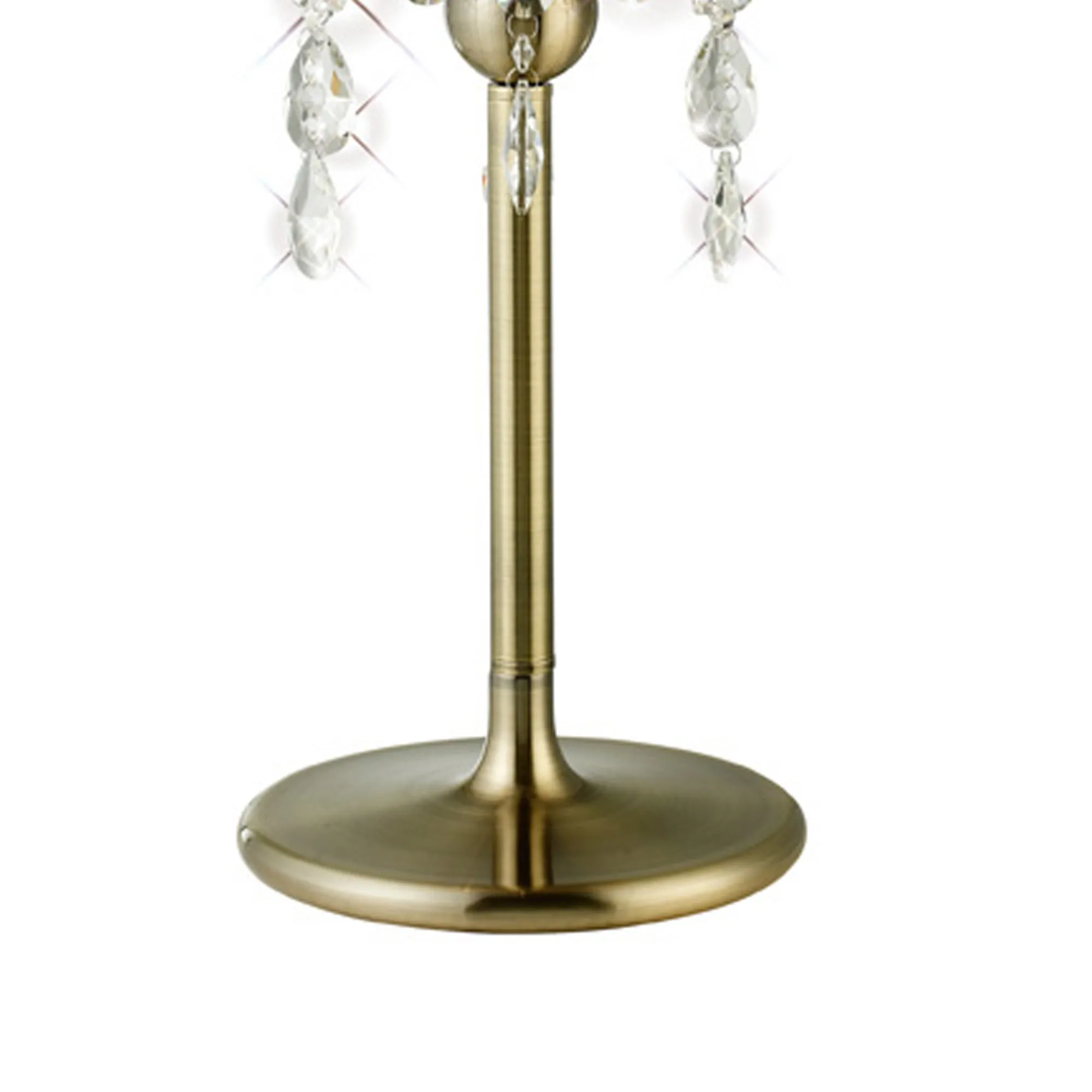 Olivia Crystal 61cm 3 Light Table Lamp IL30065/WH  Diyas Olivia Antique Brass-White